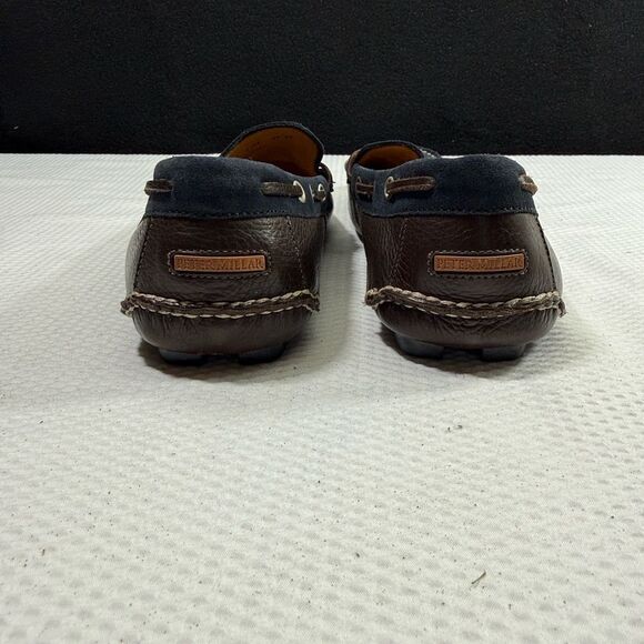 Peter Millar Leather Men\'s Blue and Brown Loafers Size 11.5